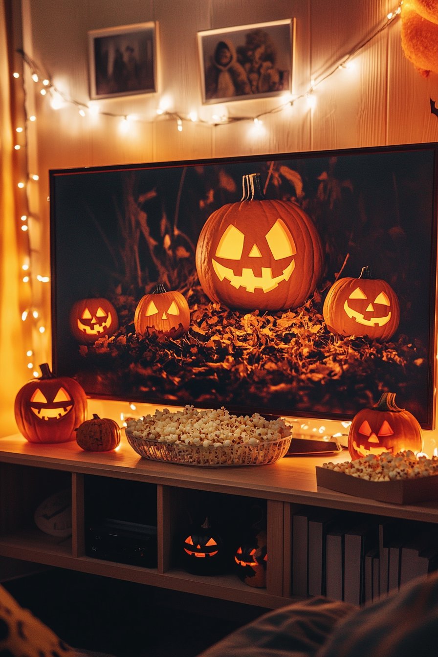 halloween tv decor