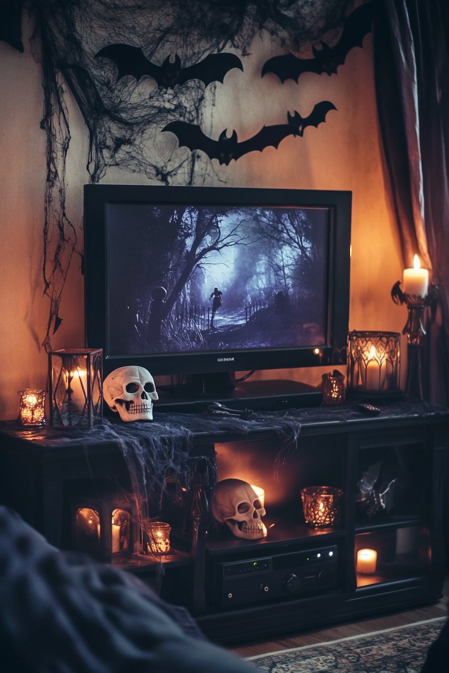 halloween tv decor