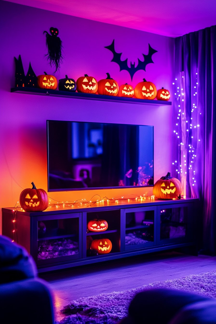 halloween tv decor