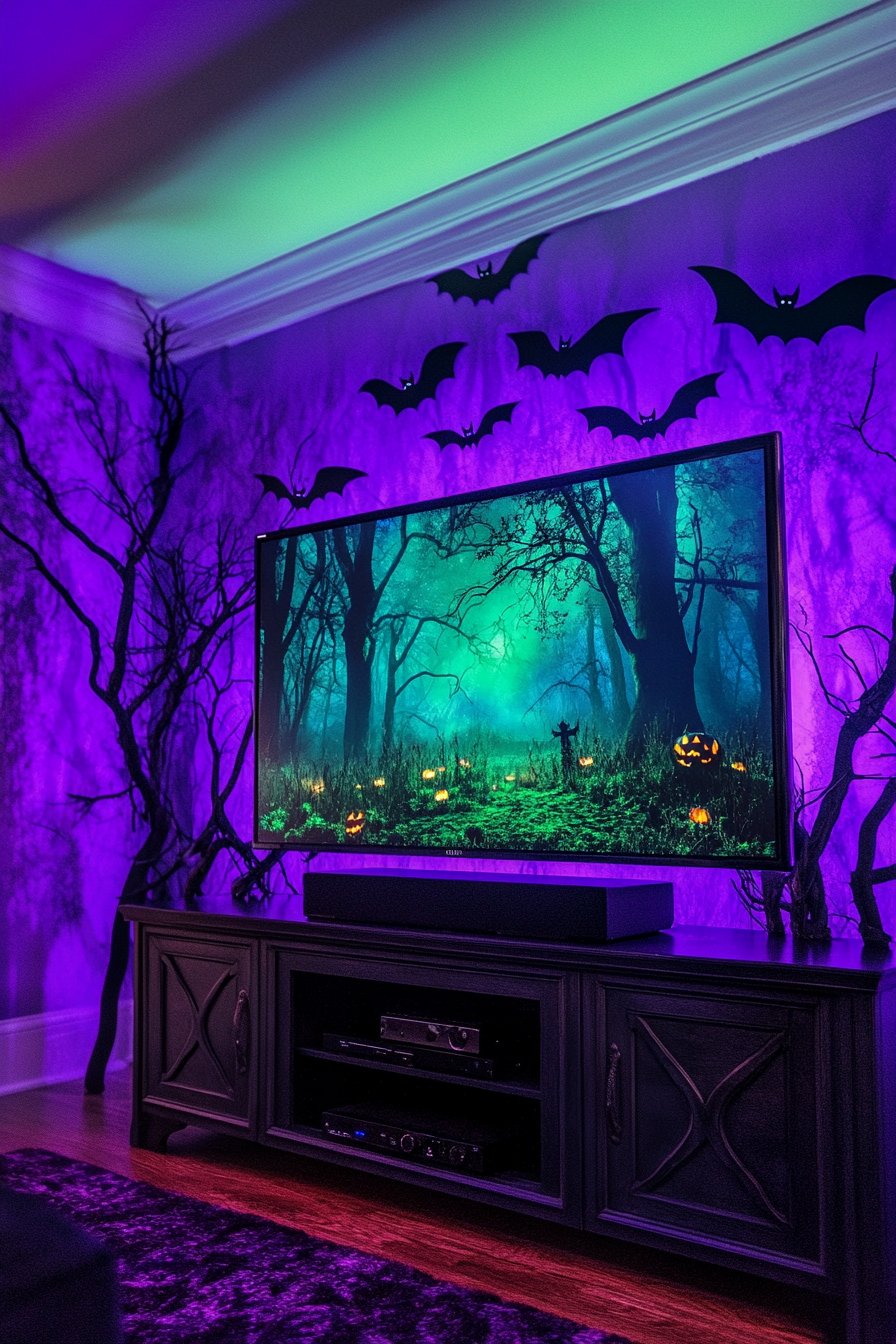 halloween tv decor