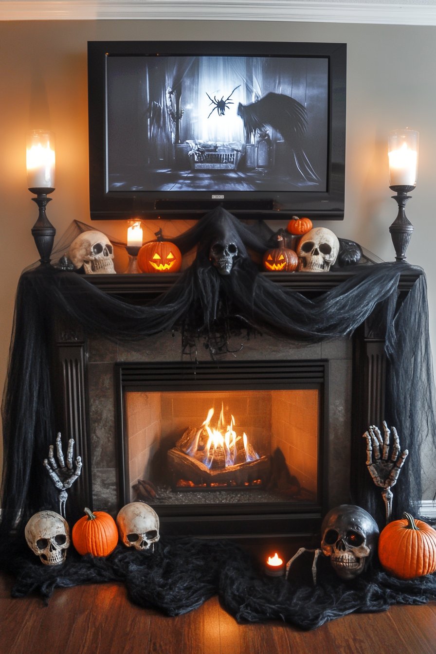 halloween tv decor