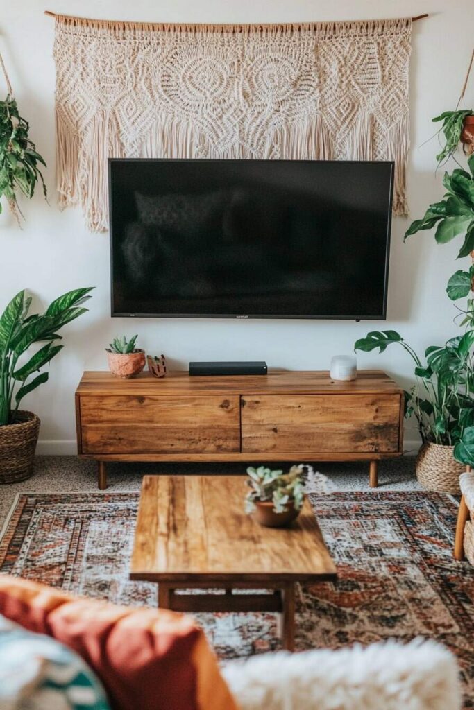 boho tv wall decor - 10