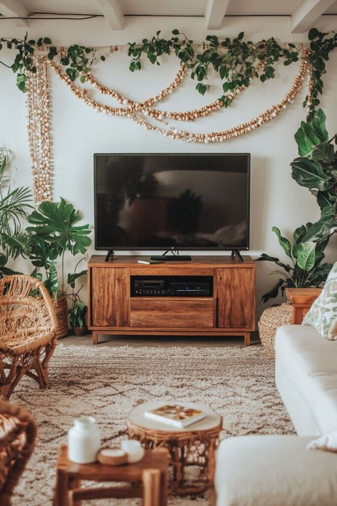 boho tv wall decor - 12