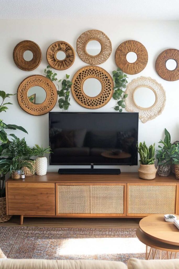 boho tv wall decor - 13