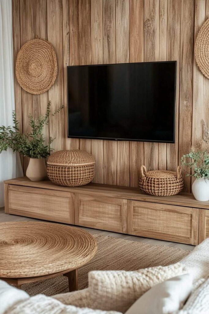 boho tv wall decor - 14