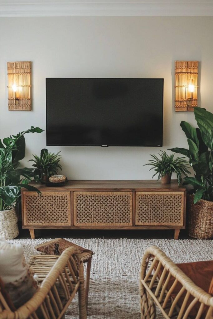 boho tv wall decor - 16