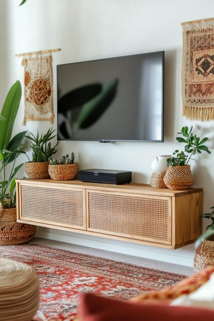 boho tv wall decor - 17