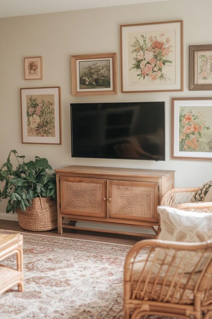 boho tv wall decor - 2