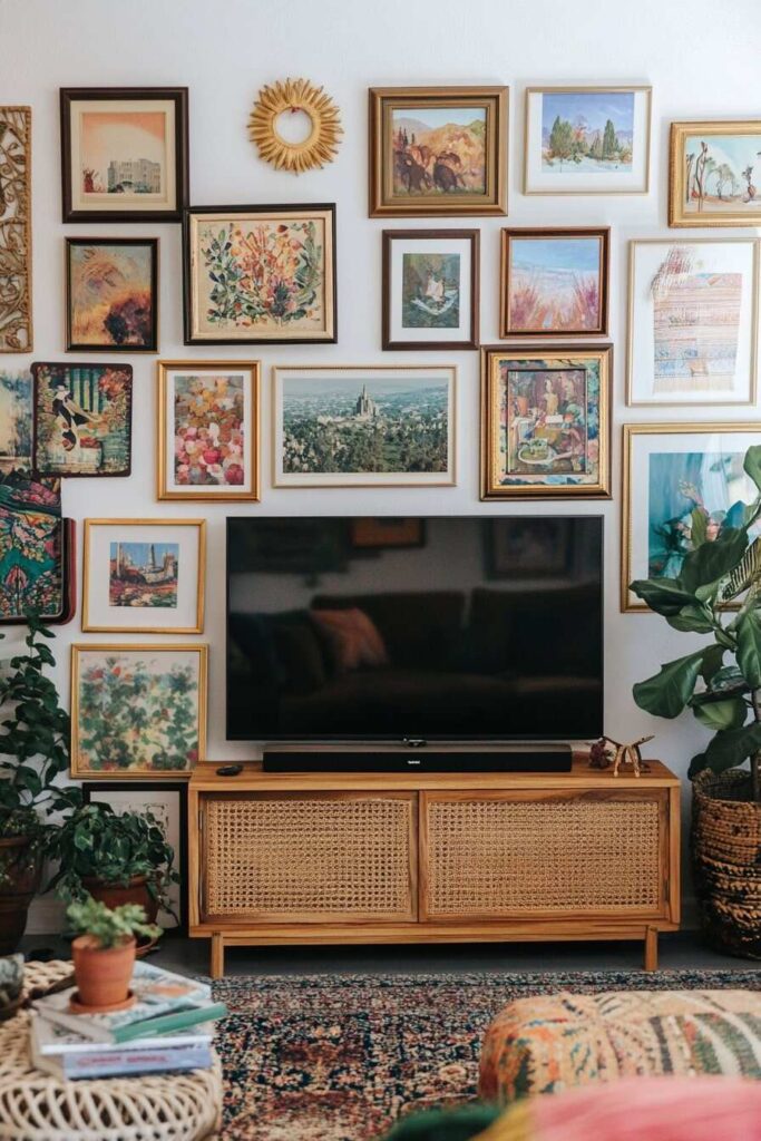 boho tv wall decor - 3