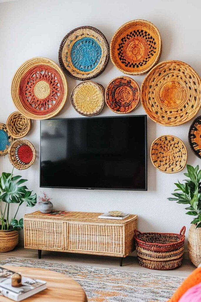 boho tv wall decor - 4