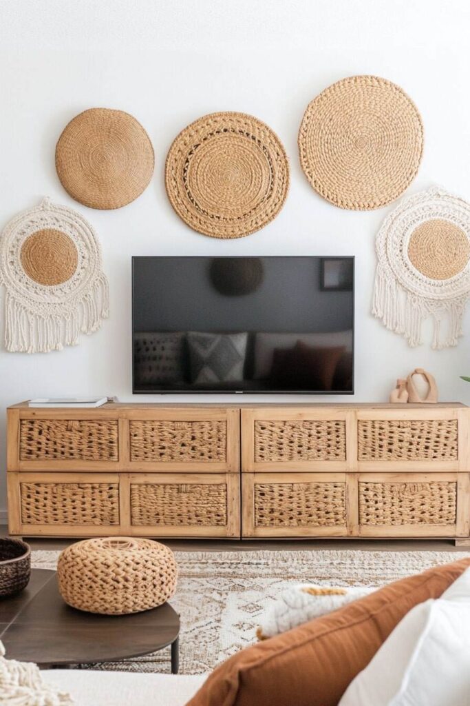 boho tv wall decor - 7