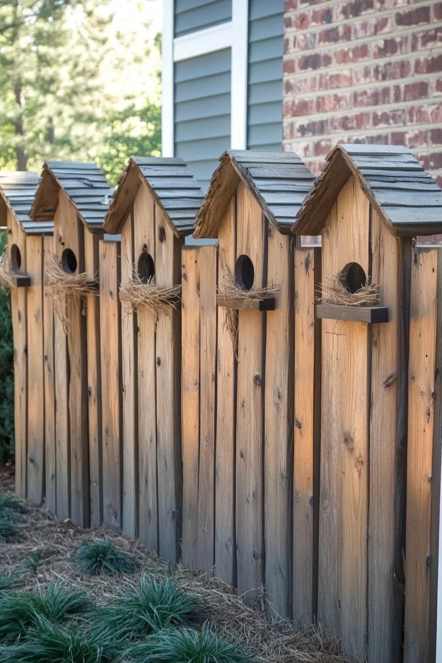 hide ac unit with wooden fences